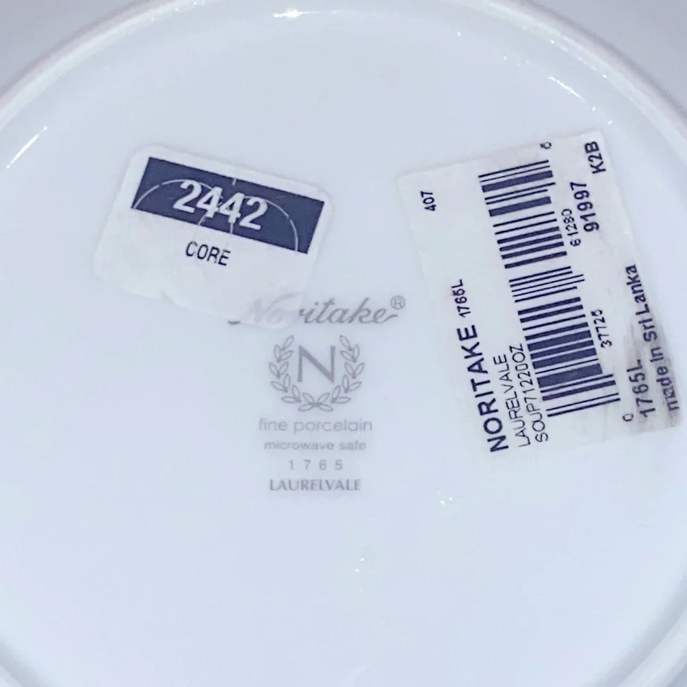 NORITAKE Laurelvale Fine Porcelain 1 Replacement Bowl 7.5”
